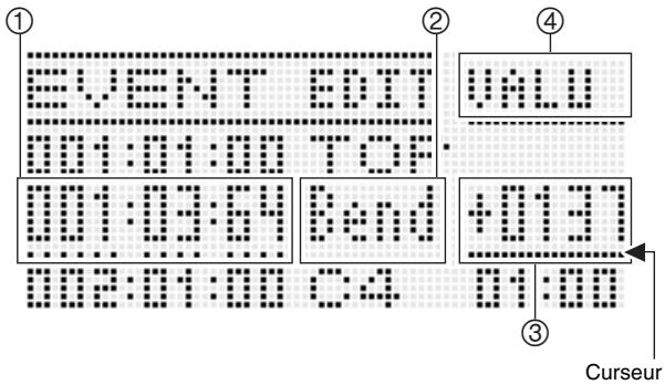 CALOR CTK-7200 - Interprétation des données d'événements - 2