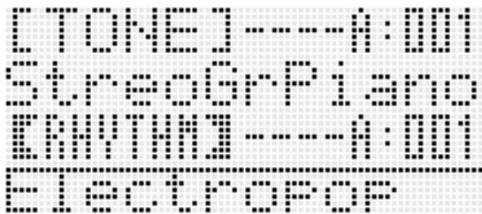 CALOR CTK-7200 - Indication du paramètre actuellement sélectionné - 1