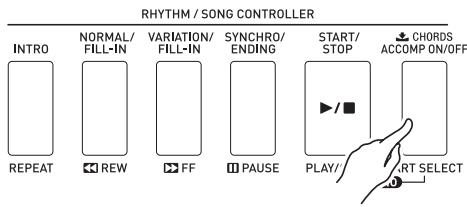 CALOR CTK-7200 - Pour changer les réglages de l'accompagnement automatique d'un préréglage musical - 1