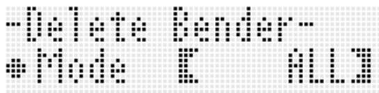 CALOR CTK-7200 - Utilisez les boutons r-17 (a, v) pour amener le ● vers « deletebender » puis appuyez sur le bouton r-16 (ENTER). - 1