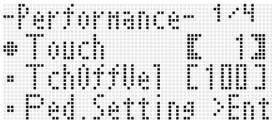 CALOR CTK-7200 - Indication du paramètre actuellement sélectionné - 2