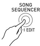 CALOR CTK-7200 - Appuyez sur le bouton c-4 (SONG sequencer) pour accéder au mode séquenceur musical. - 1