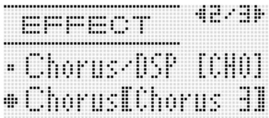 CALOR WK-6600 - Si vous voulez, utilisez les boutons r-17 (λ, v) pour amener les crochets écartés ([ ]) sur le réglage « DSP disable », puis utilisez les boutons r-14 (-, +) pour commuter le réglage sur « on - 1