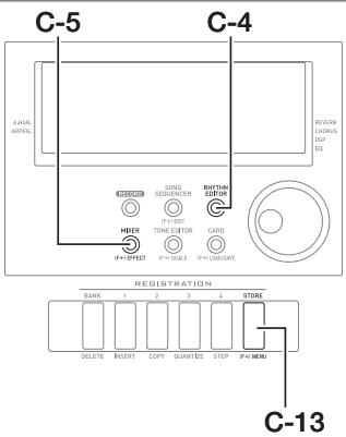 CALOR WK-6600 - Pour permettre l'arpégiateur hors service, appuyez une nouvelle fois sur le bouton r-18 (AUTO harmonize/arpeggiator). - 2