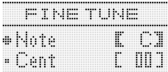 CALOR WK-6600 - Utilisez le bouton r-17 (v) pour amener le ● vers « finetune » puis appuyez sur le bouton r-16 (ENTER). - 1