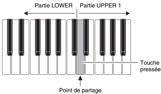CALOR WK-6600 - Pour spécifier le point de partage du clavier - 1