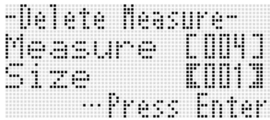 CALOR WK-6600 - Pour supprimer une mesure précise d'un morceau - 1