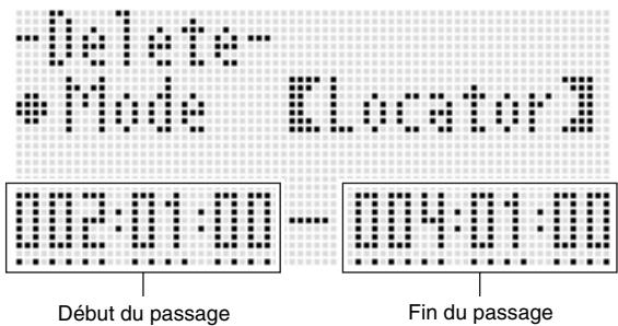 CALOR WK-6600 - Pour supprimer tous les événements d'un passage précis d'une piste - 1