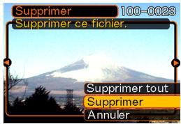 CASIO CAMERA PJ MULTIFONCTIONS - Suppression d'un seul fichier - 1