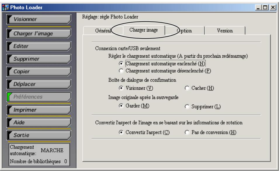 CASIO PHOTO LOADER 2.1 - Cliquer la languette [Charger image]. - 1
