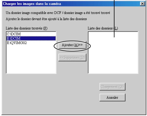 CASIO PHOTO LOADER 2.1 - Sélectionner le dossier contenant les données d'image devant être chargées et cliquer le bouton [Ajouter(A)]. - 1