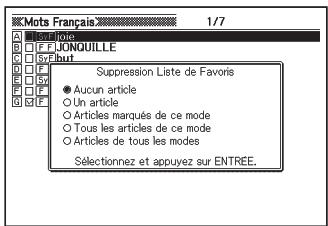 CASIO EW-F3000V - Suppression en groupe de plusieurs entrées de favoris - 1