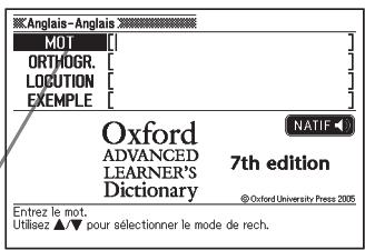 CASIO EW-F3000V - Sélectionnez le dictionnaire que vous pouvez utiliser (page 24). - 1