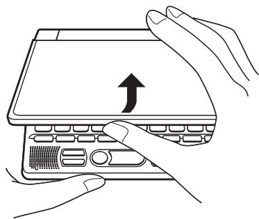 CASIO EW-F3000V - Ouvrez les panneaux du dictionnaire électronique comme indiqué sur l'illustration. - 1