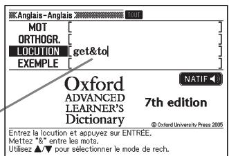 CASIO EW-F3000V - Saisissez les mots qui doivent se trouver dans les locutions. - 1