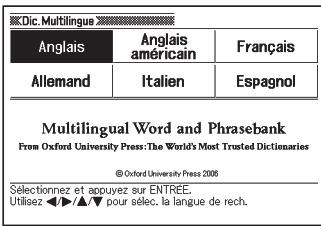 CASIO EW-F3000V - Recherche des équivalents d'un terme dans cinq langues - 1