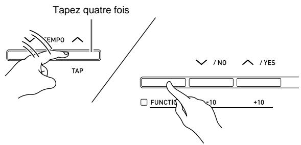 CASIO CELVIANO AP 620 - Tout en tenant le bouton (function) enfoncé, tapez quatre fois sur le bouton - 1