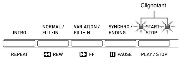 CASIO CELVIANO AP 620 - Appuyez sur le bouton (synchro/ending) - 1