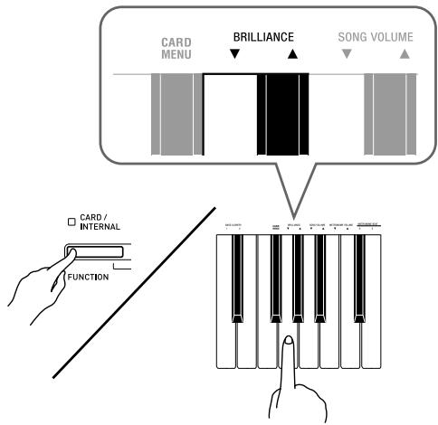 CASIO PRIVIA PX 830 - Ajuster la brillance d'une sonorité - 1