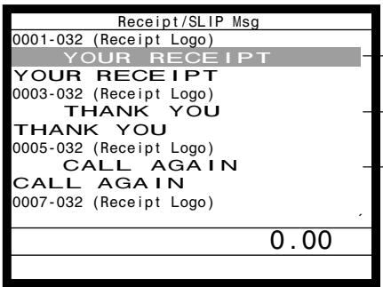 CASIO QT-6000 - Programming receipt/slip message procedure - 3