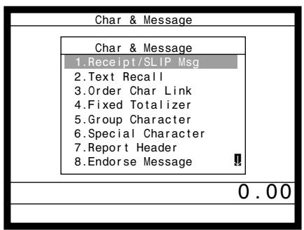 CASIO QT-6000 - Programming receipt/slip message procedure - 2