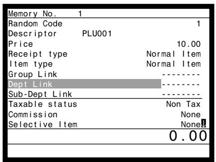CASIO QT-6000 - Flat-PLU department link/tax status/listing capacity programming procedure - 4