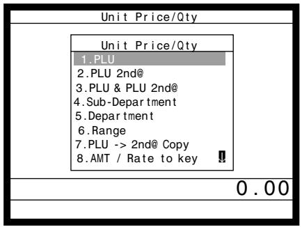 CASIO QT-6000 - Flat-PLU unit price programming procedure - 2