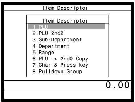CASIO QT-6000 - Programming item descriptor (flat-PLU) procedure - 2