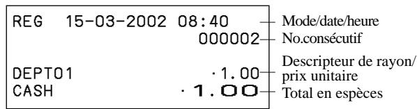 CASIO TE-100 - Ticket - 2