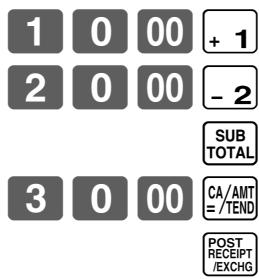 CASIO TE-100 - Exemple de ticket de caisse après finalisation - 2
