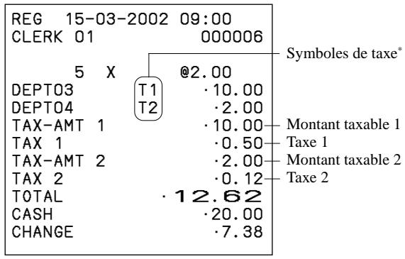 CASIO TK-T200 - Type de taxe programmé (taxe ajoutée) - 2