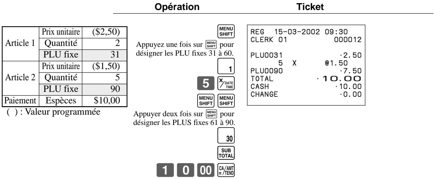 CASIO TK-T200 - Enregistrement de PLU fixes avec basculement de menu - 1