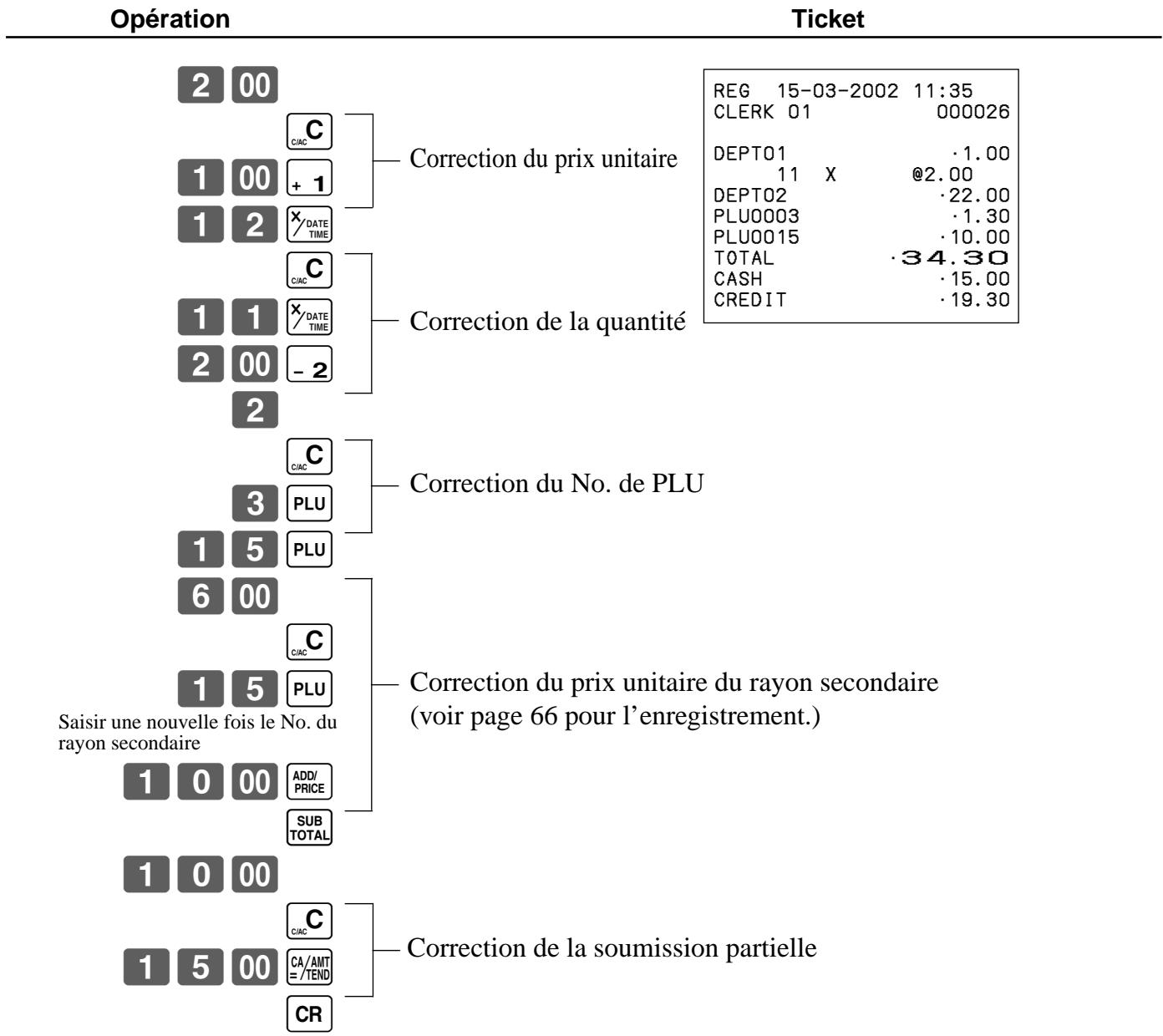 CASIO TK-T200 - Correction d'un enregistrement - 2
