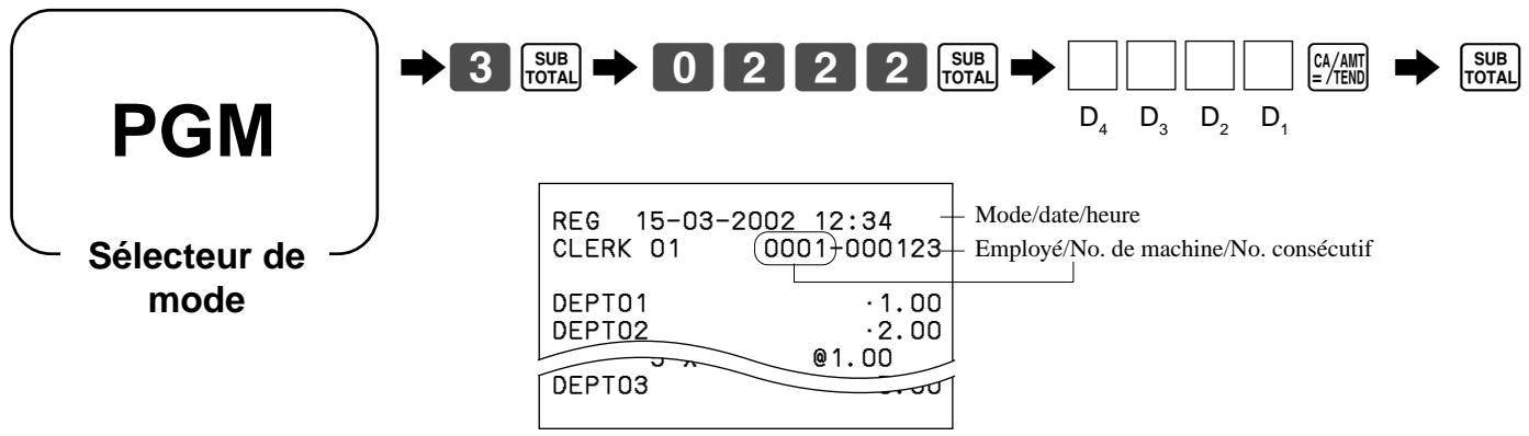 CASIO TK-T200 - Désignation du numéro de magasin/machine - 1