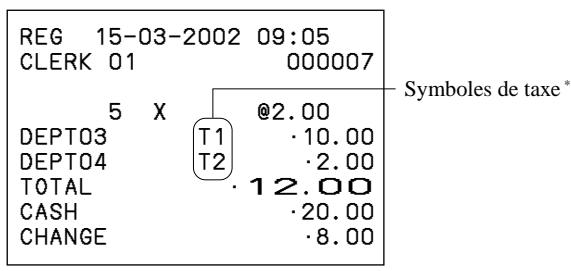CASIO TK-T200 - Type de taxe programmé (taxe incluse) - 2