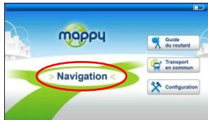 MAPPY ULTI E508 - Click on "Navigation" - 1