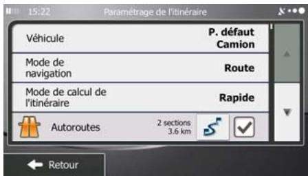 MAPPY ULTI X575 - Modifier le véhicule utilisé dans la planification d'itinéraire - 3