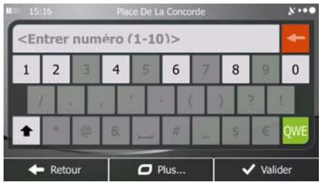 MAPPY ULTI X575 - Saisissez le numéro de l'habitation : - 1