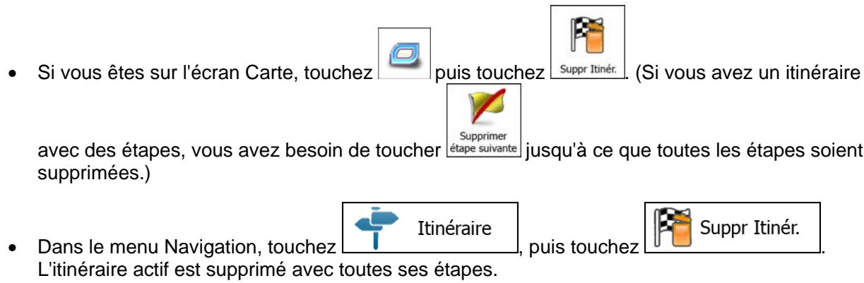 MAPPY ULTI X575 - Supprimer l'itinéraire actif - 1