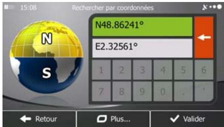 MAPPY ULTI X575 - Saisir les coordonnées de la destination - 1