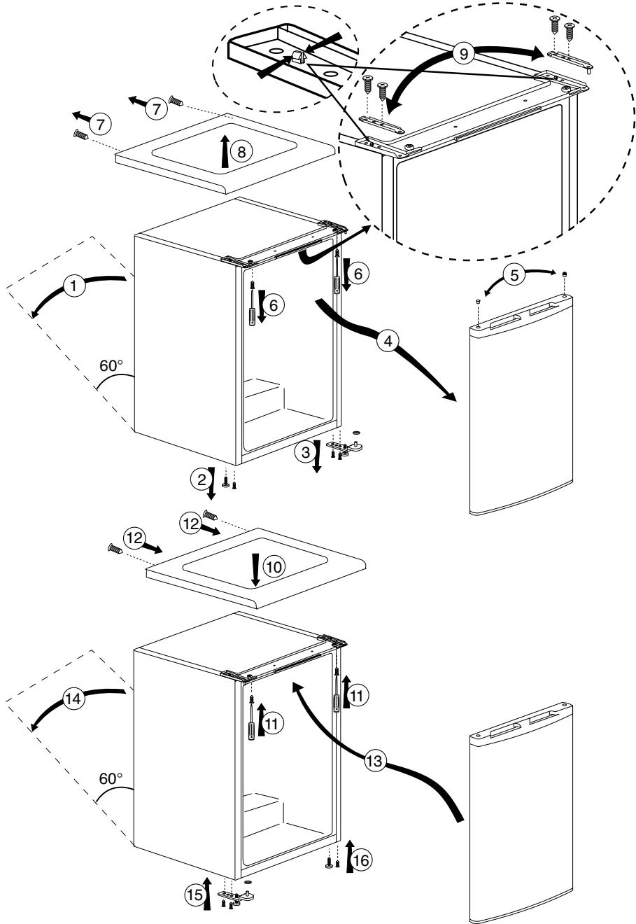 BEKO TSE 1262 X - Türanschlag umkehren - 2