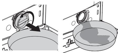 BEKO WMD 78107 S - Évacuation de toute eau restante et nettoyage du filtre de la pompe - 3