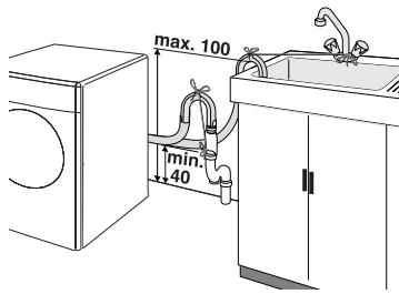 BEKO WMD 78107 S - Raccorder le conduit d'évacuation - 1