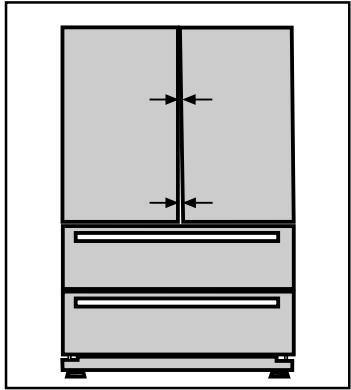BEKO GNE60520X - Spalt zwischen den Türen anpassen - 1