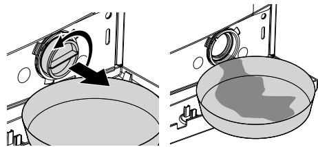 BEKO WMDY81487 - Evacuation de l'eau restante et nettoyage du filtre de la pompe - 4
