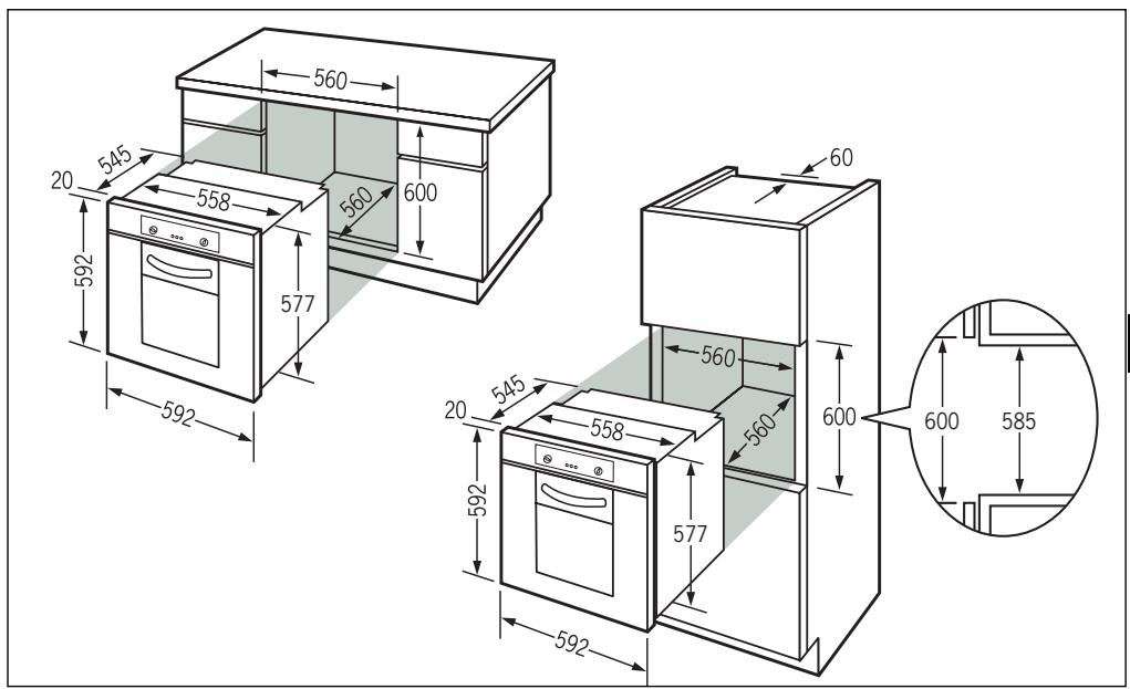 FAGOR HP-7660 - Backofeninstallation - 1