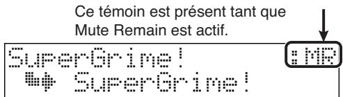 Ce témoin est présent tant que Mute Remain est actif. SuperGrime! : MR SuperGrime!