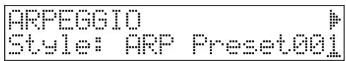 ARPEGGIO Style: ARP Preset001