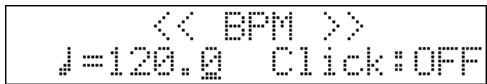 <(BPM)> J=120.0 Click:OFF