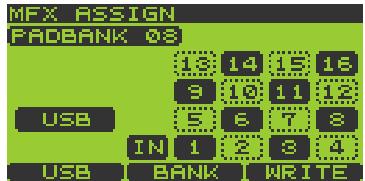 ROLAND SP606 - Sélectionner le signal cible pour l'effet (MFX Assign) - 1